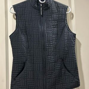 Cutter& Buck womens zip up quilted banded collar vest jacket zip pockets size M